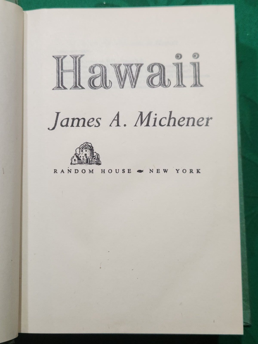 HAWAII by James A. Michener 1959 hcdj FIRST EDITION 1st PRINT