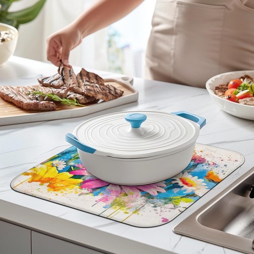 Dish Drying Mat Highly Absorbent Microfiber Kitchen Counter Mat Dish Drying P... - Bild 2 von 7