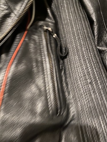 Harley Davidson Juneau Womens Large Big Logo Wings TriColor Black Leather Jacket - Picture 10 of 18