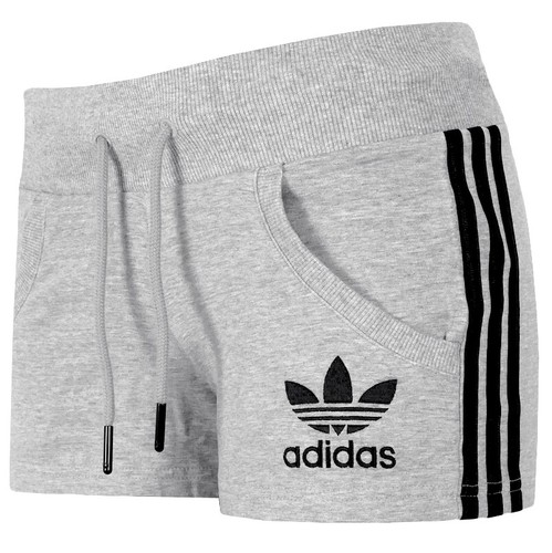 Adidas Chile 62 Shorts Girls Sweat Pants Hot Jogginghose 3S Gray/Black
