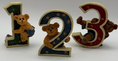  Boyd's Bears Baby's First , Second, and Third Birthday'' Figurines 2001