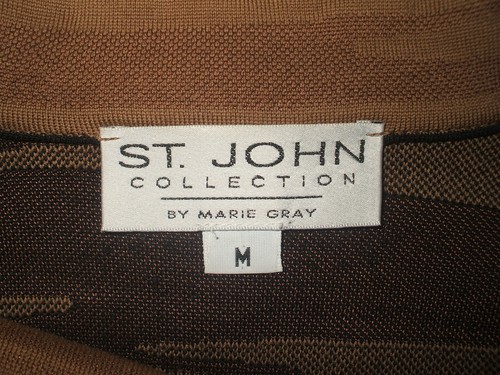 De colección. Colección St John Por: Marie Gris Safari Elefante Mujer Túnica Tejida M - Imagen 5 de 5