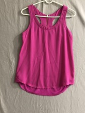 EXPRESS  Side Cut Outs Tank Top w center back zipper  SMALL Purple FREE SHIP