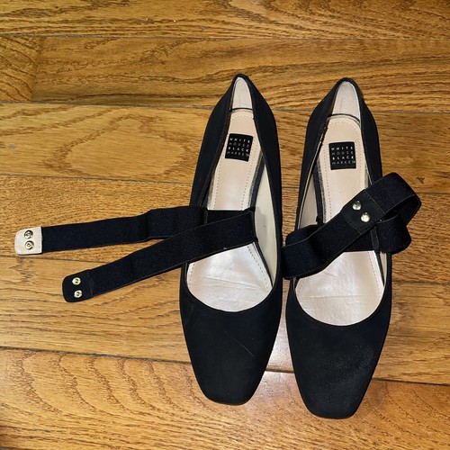 White House Black Market Womens Black Tie Up Ballet Flat NWOB - 7.5M - Picture 7 of 8