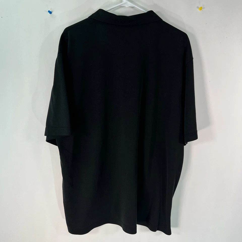 Paradise Collection Mens Short Sleeve Collared Black Golf Polo T Shirt Size XXL - Image 2 of 4