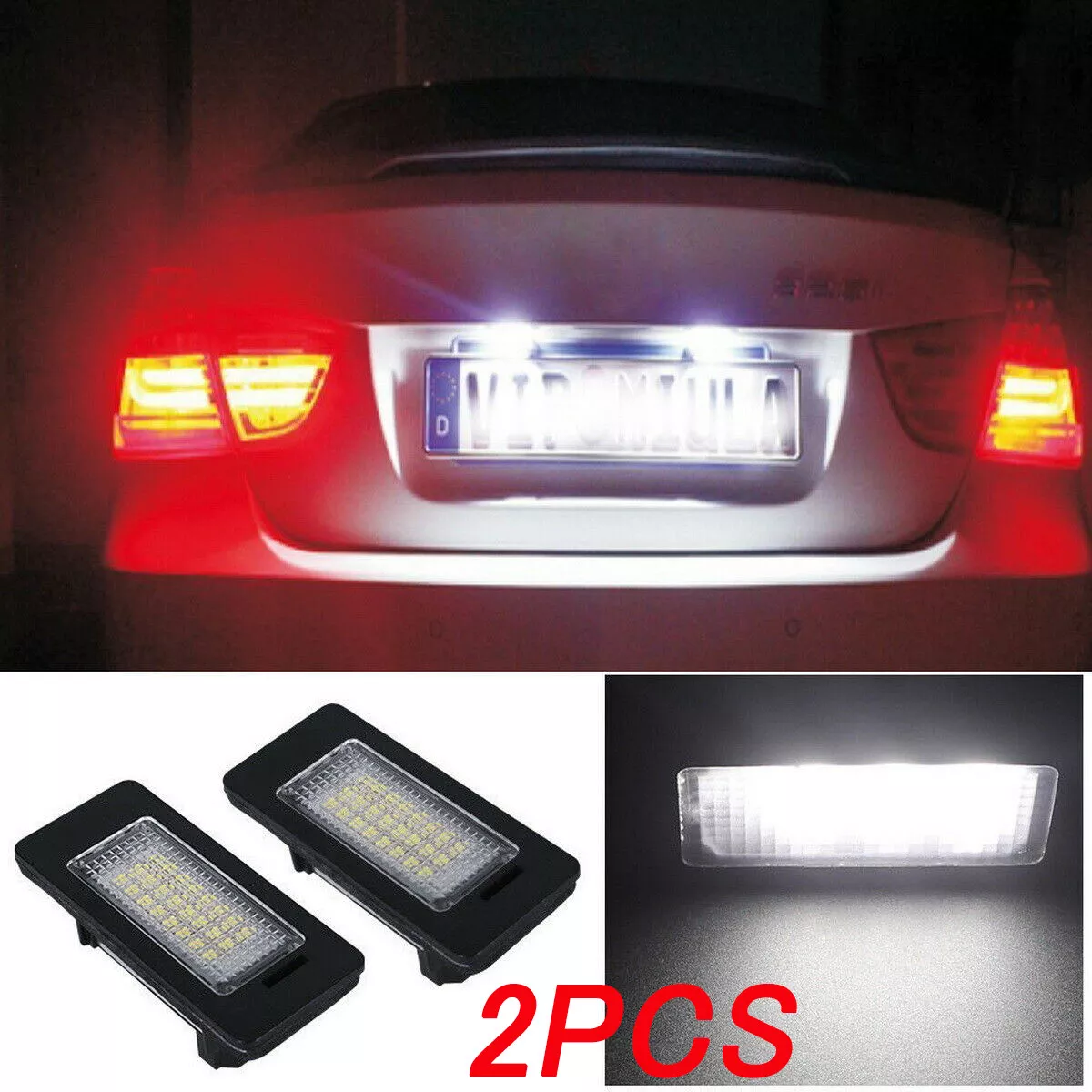 LED License Number Plate Light Lamp Bulbs For BMW E39 E60 E82 E70