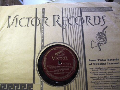 1938 RENE Le Roy Flute Jean PASQUIER TRIO Mozart Quartet A Major K 298 12165