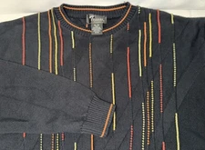 Vintage Tosani Canada Vibrant Sweater Coogi Style Biggie Hip Hop Sz X-Large
