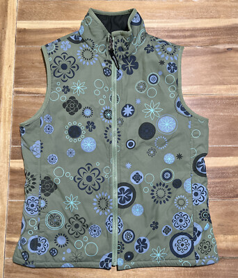 Patagonia Reversible Vest Women's Size S Green Full Zip Insulated