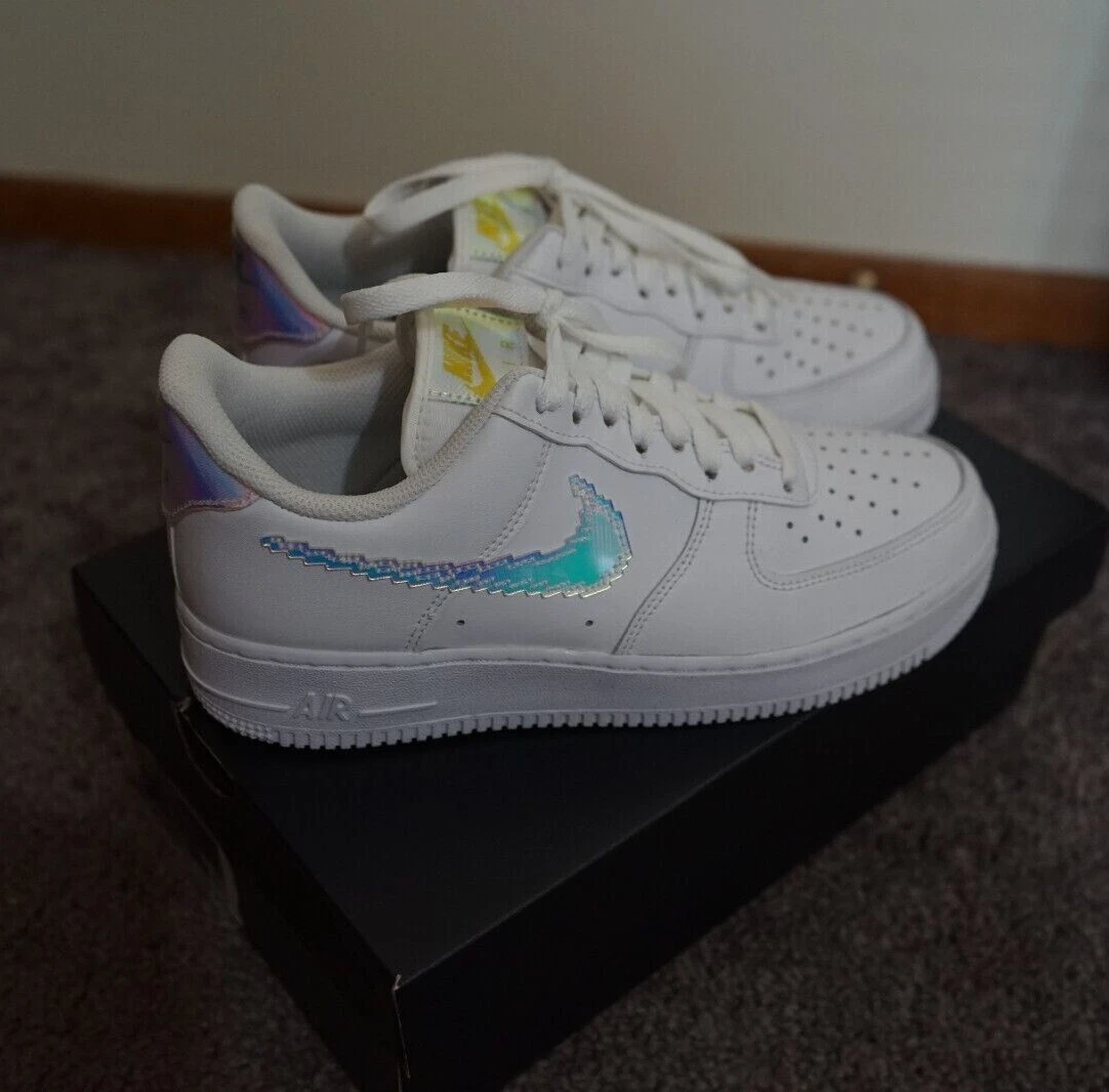 Air force 1 lv8 iridescent white cheap
