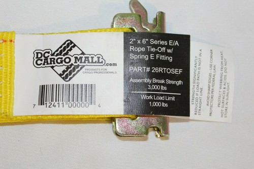 DC Cargo Mall 3 Pack 2" x 6" E/A Rope Tie Off Spring E Fitting New - Picture 5 of 5