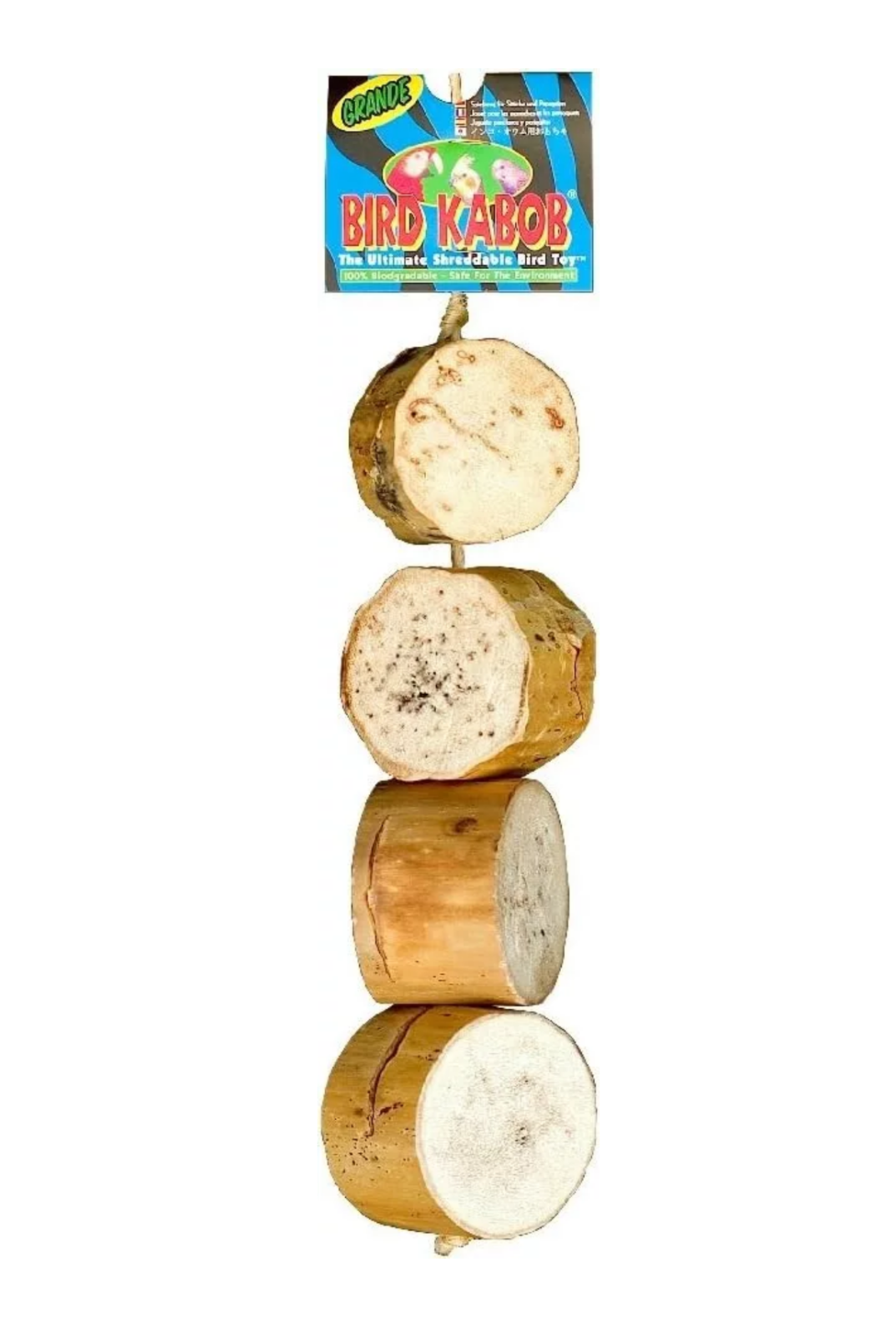 BIRD KABOB ULTIMATE PLAYTIME BIRD SHREDDING TOY GRANDE HOOKBILLS PARAKEETS 40CM