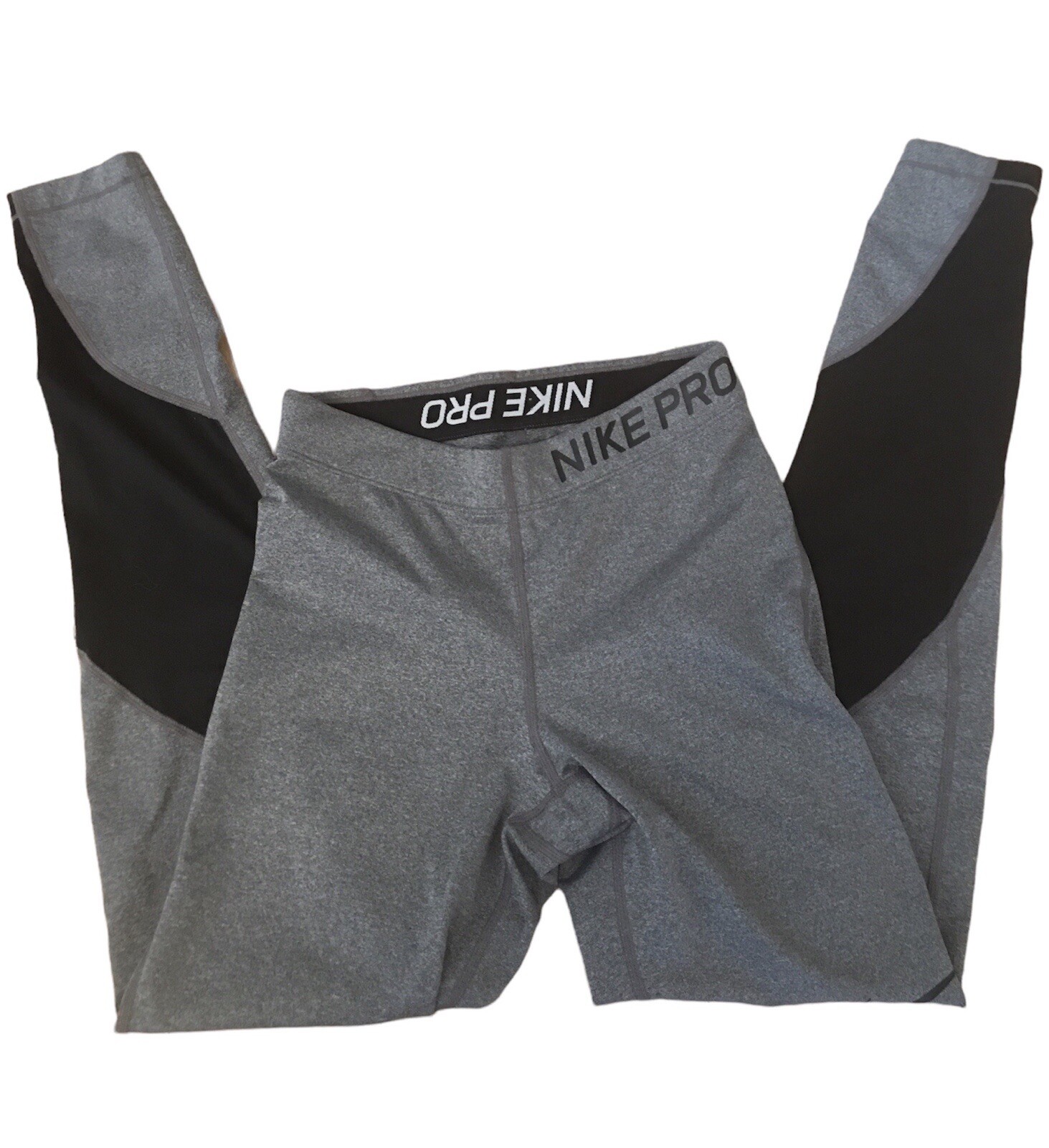 Nike Pro Leggings Womens X-SMALL Gray Active Compression Pants Yoga Athletic