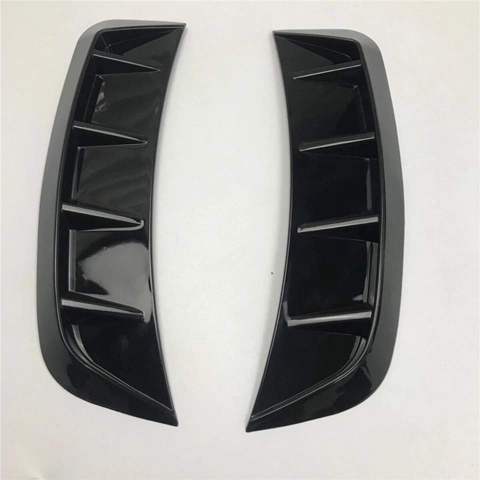 Pair Car Air Vent Hood Side Fender Moulding Trim Sticker Wheel Eyebrow Protect - Image 2 of 4