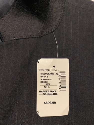 NWT Hugo Boss Lanificio Dark Black Men Blazer Jacket VirginWool 42L MSRP $699.99 - Picture 9 of 21