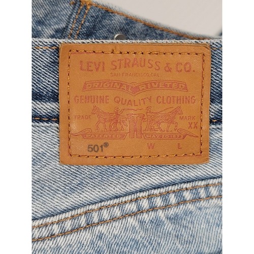 Levi's 501 Jeans Womens 27x30 Blue Straight Regular JJJ793 Mismatched Denim - Picture 7 of 16