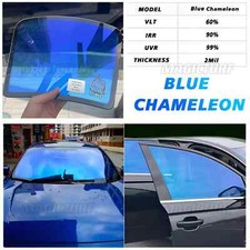 Blue Chameleon VLT 60 Car Windshield Tint Solar Protection Film Anti UV 99 
