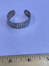 Native American Old Pawn Sterling Silver Child  s Cuff Bracelet Bernice