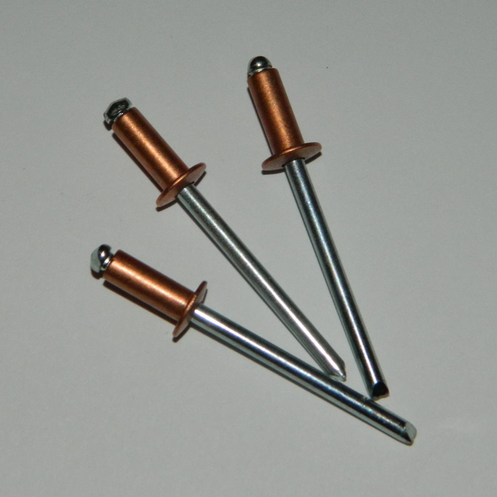 100 Stück Flachkopf-Blindnieten 3x10 Mm – Kupfer Produktbild-Vorschau 2
