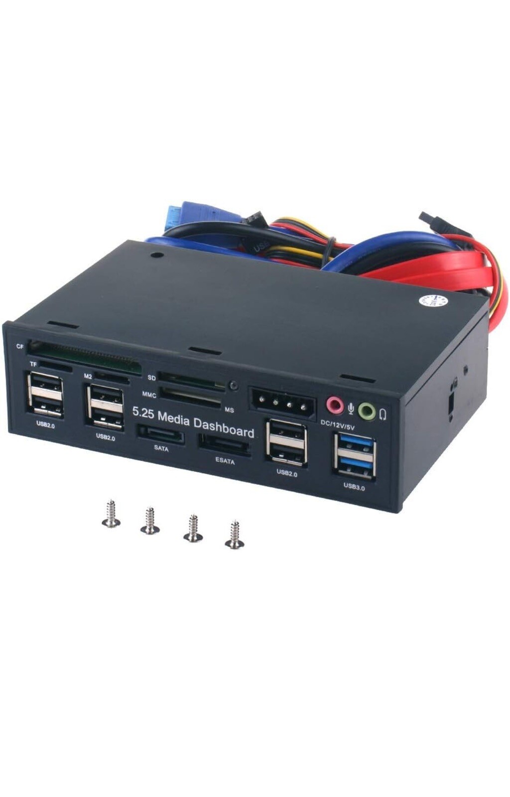 SDKDZKG 5.25 Inch PC Multifunctional Dashboard Media Front Panel Audio 6 Ports..