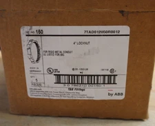 THOMAS & BETTS 150 4" LOCK NUT LOCKNUT Lockring Box of 5 - New