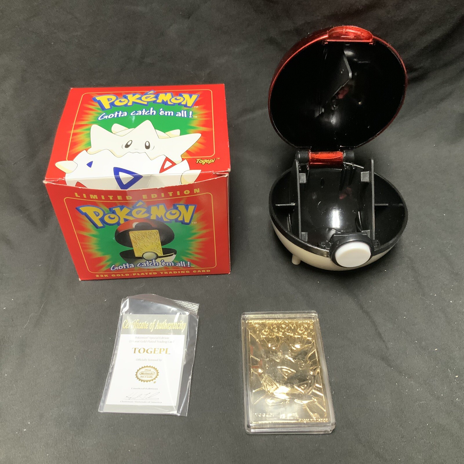 Vintage Collectible Burger King Pokémon Togepi 23k Gold Plated Display Card  - munimoro.gob.pe