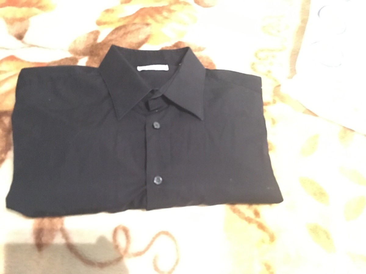 calvin klein black dress shirt Calvin Klein Men's Slim Fit Dress Shirt - Black
