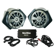 NavAtlas NRZ7PK 6.5" Powered Powersports Speaker Pods System w/ 300W Amplifier