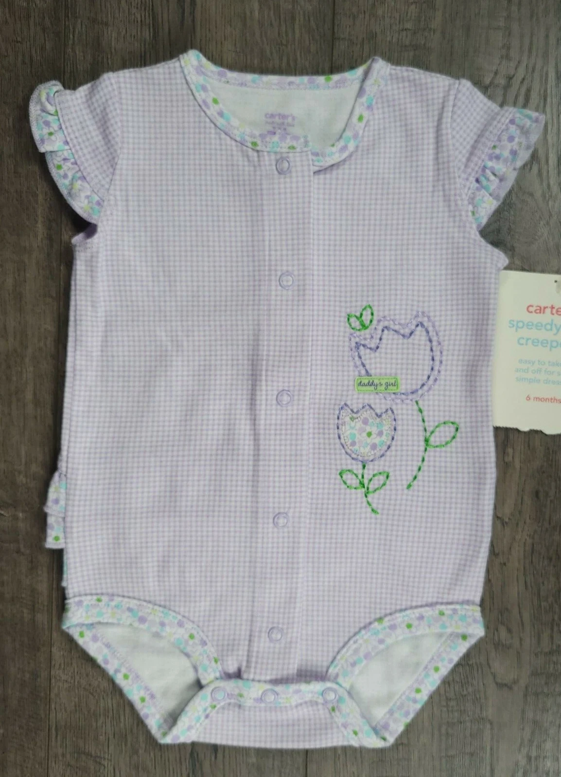 Baby Girl Clothes New Vintage Carter's 6 Month Daddy's Girl Romper