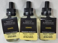 White Barn by Bath  Body Works Wallflowers Refills: LEAVES Lot of 3 Autumn Fall