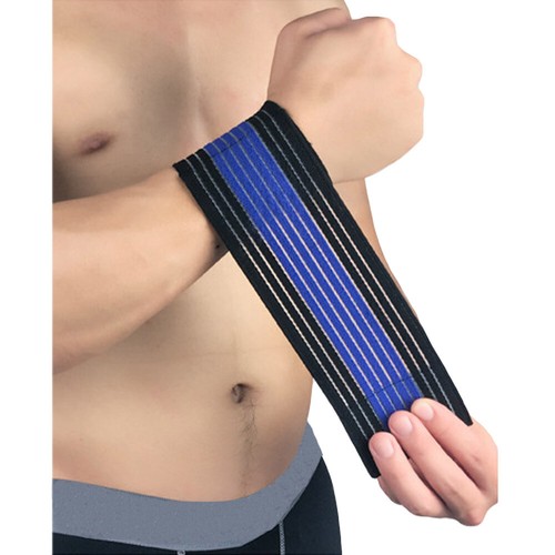 Men Sports Wristband Wrap Brace Elastic Stripe Bandage Support Fitness Wristband - Picture 11 of 13