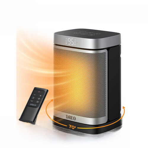 Portable Space Heater with Remote Thermostat Oscillation for Bedroom Office-image