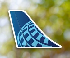 United Airlines Sticker, Tailplane Sticker Waterproof for Suitcase, Car, Book,