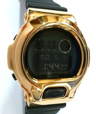 BLING-SHOCK - Custom Casio G-SHOCK DW-6900 - Blackout/Gold - NEW