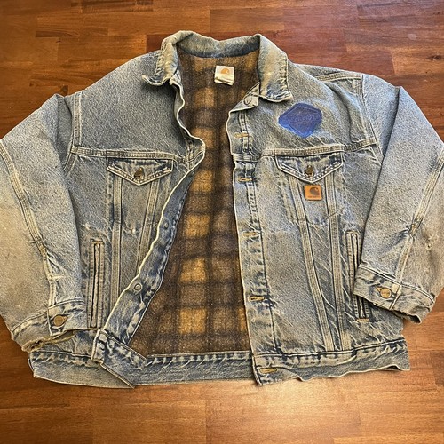 VTG Carhartt Trucker Jacket Pleated 