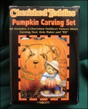 cherished teddies Pumkin Carving Set Neu! Rar...