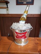 Vintage Electric Lighted Miller High Life Beer Sign Champagne Bucket 1960s