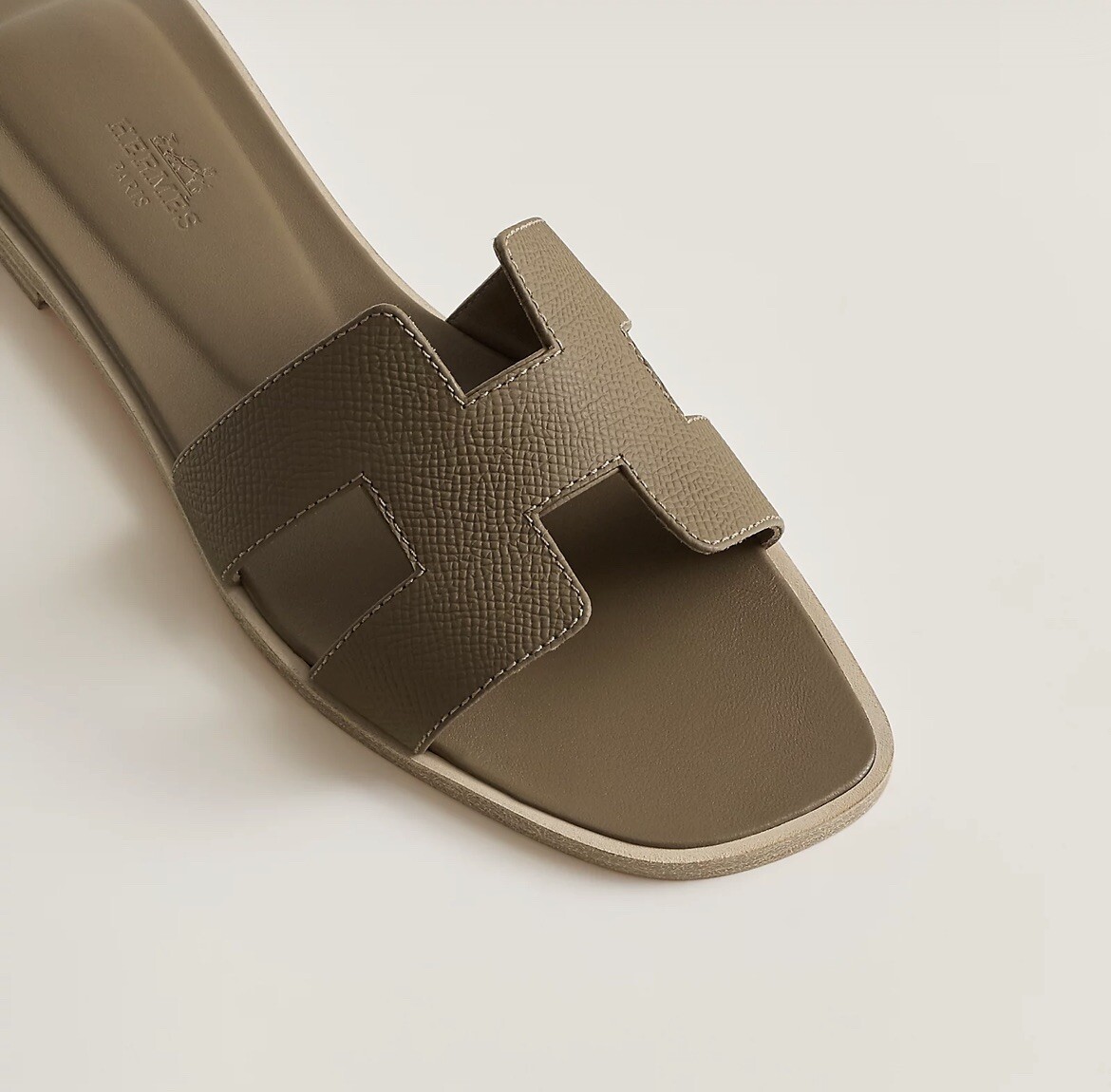 New Hermes Oran Sandals Étoupe Sz 39.5 | eBay