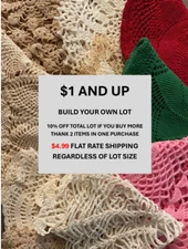 BUILD A LOT OF  CROCHET LACE DOILY  GRANNY GRANDMA CORE  $1  UP $4.99 TOTAL SHIP