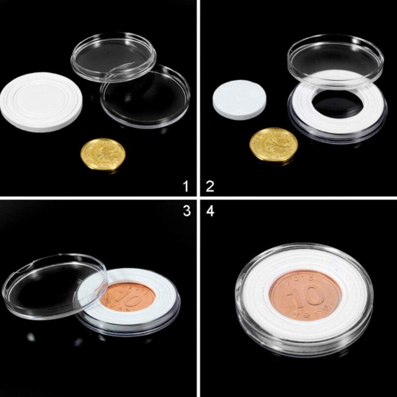 Resin Art Round Shape for Casting Making Coin Holder for Case Storage
