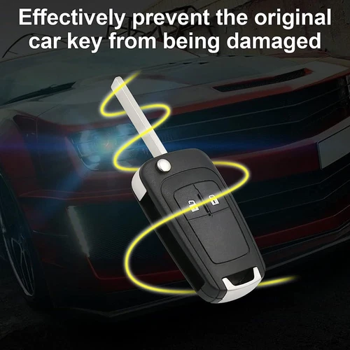 2 Tasten Klappschlüssel Gehäuse Ersatz für Opel Astra J Insignia Corsa E Zafira  - Bild 13 von 13