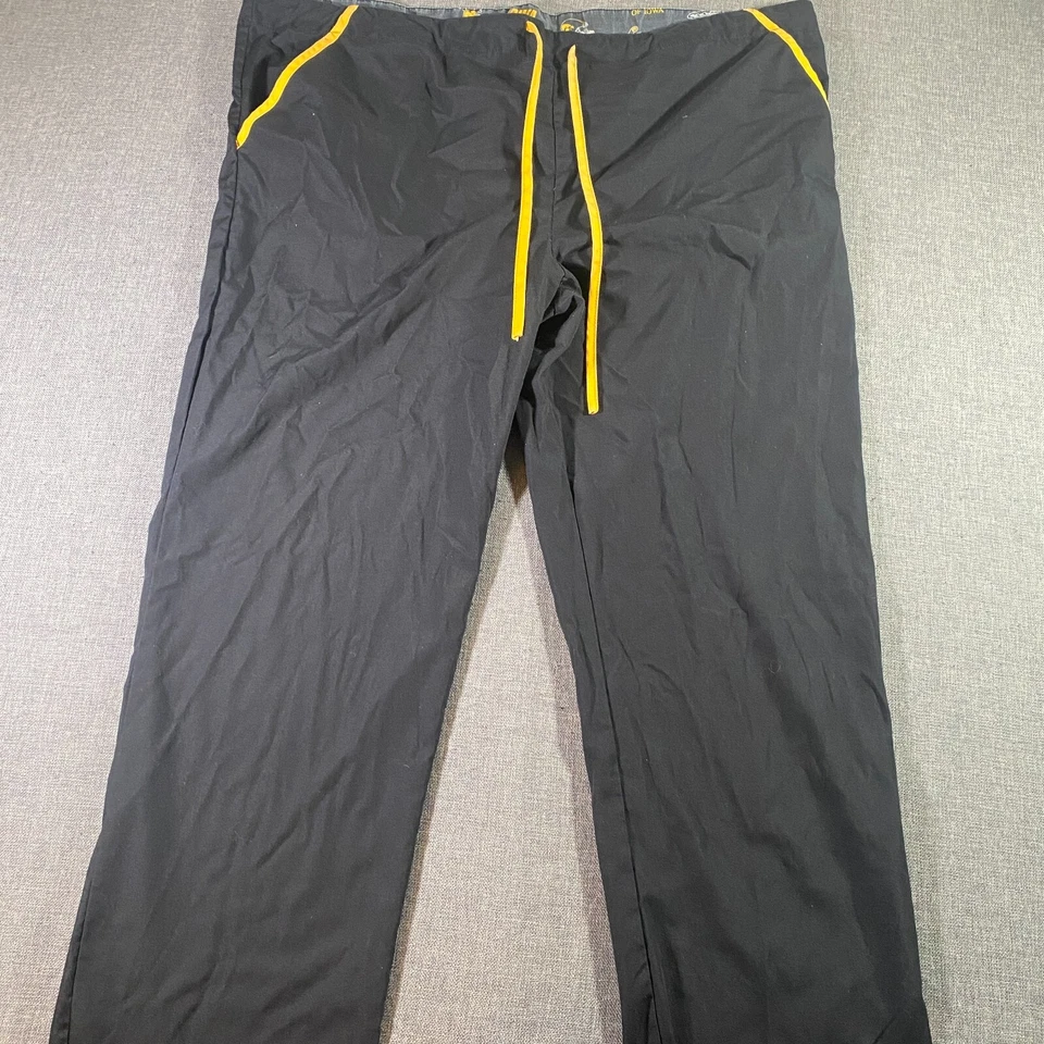 Scrub Dudz Iowa Hawkeyes Pants Mens Size XL Black Lightweight Stretch - Image 2 of 4