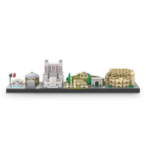 373 Stck Rom Architektur Skyline Modell Bausteine Set Stadt MOC Ziegel Spielzeug - Bild 4 von 4