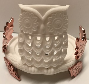 Details About Bath Body Works Owl And Branch With Leaves Large Candle Holder