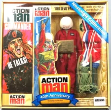1/6 Action Man 40th Anniversary Red Devil Parachutist & Talking Commander AM038