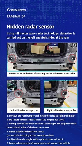 Rear Cross Traffic Alert Blind Spot Monitor BSM for Toyota RAV4 Suzuki Across - Bild 20 von 24