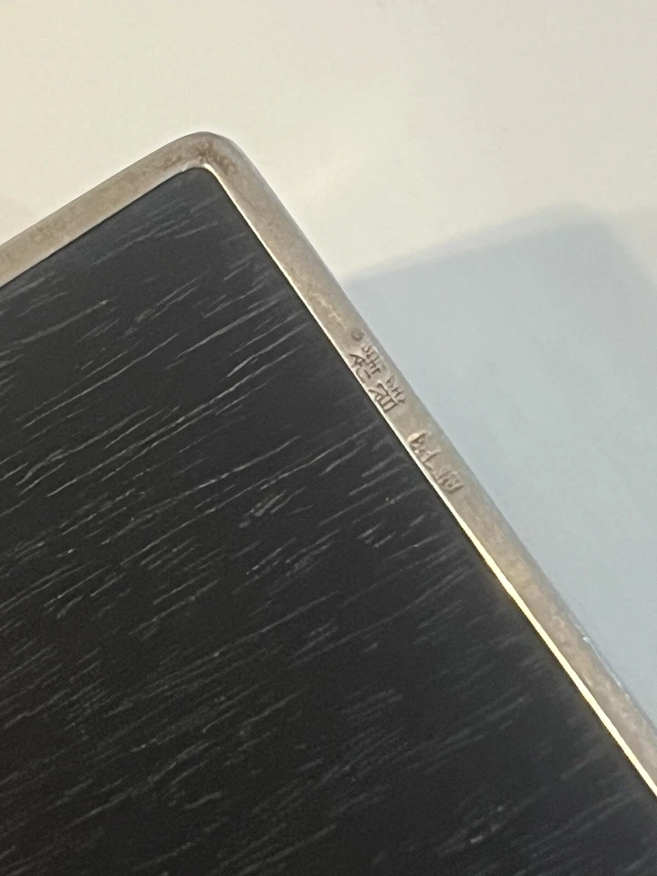 Caja de plata esterlina vintage K. Uyeda Japón con caja de madera original sello japonés Foto 4 de 4