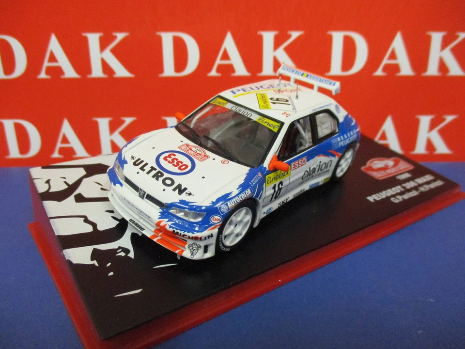 Die cast 1/43 Modellino Auto Peugeot 306 Maxi Rally Monte Carlo 1998 G. Panizzi - Immagine 2 di 4