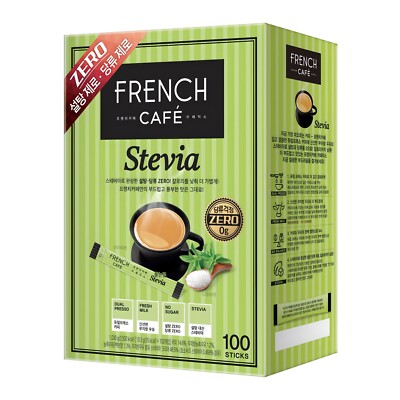 NAMYANG] French Cafe Stevia Decaf Coffee Mix – 100 Sticks ZERO