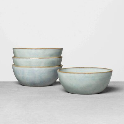 Hearth & Hand with Magnolia Stoneware Reactive Exposed Rim Cereal Bowl 6'' - 4 pc